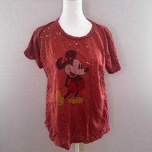 Disney x Lauren Moshi distressed Mickey Mouse shirt